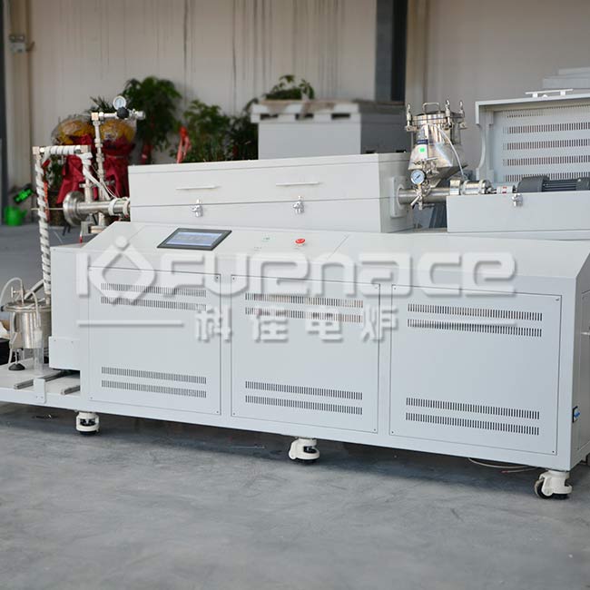 Lab Scale Elastomeric Material Pyrolysis Tube Furnace with Hopper and Impingers