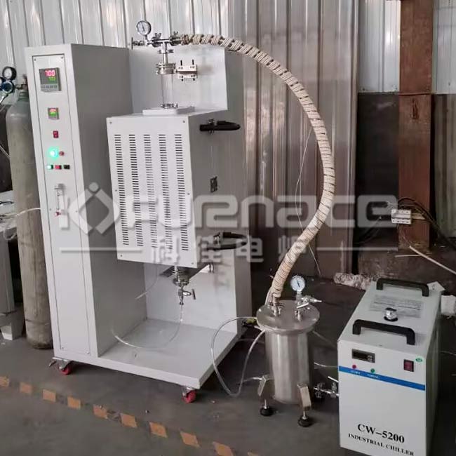 Fluidized bed vertical tube furnace