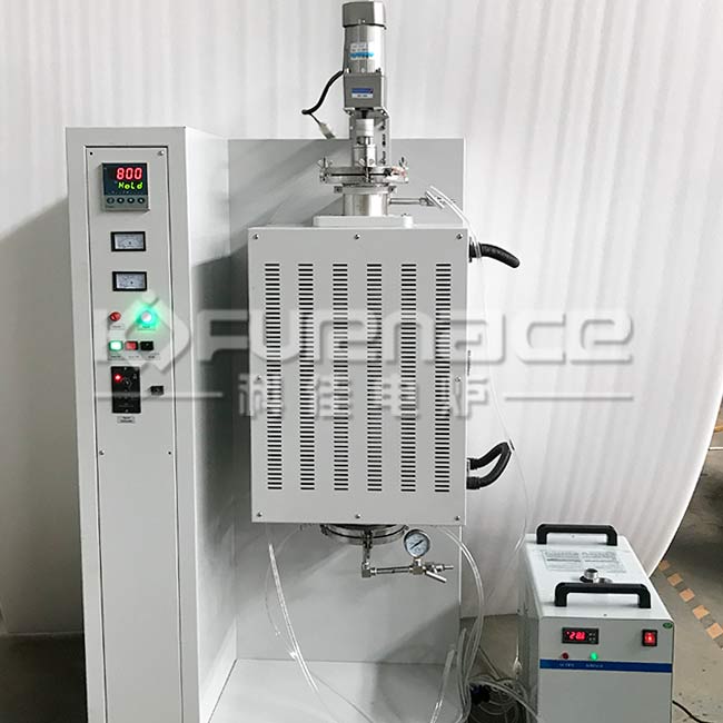 Vertical fluid-bed tube furnace