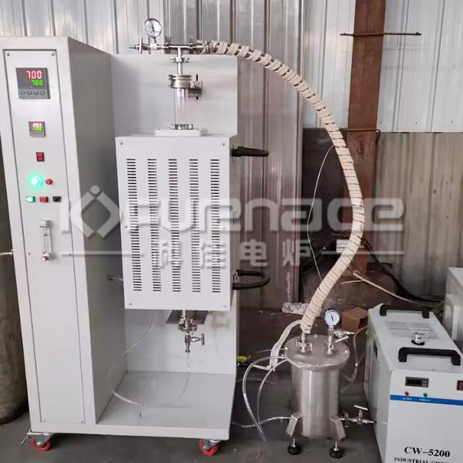 Fluidized bed vertical tube furnace