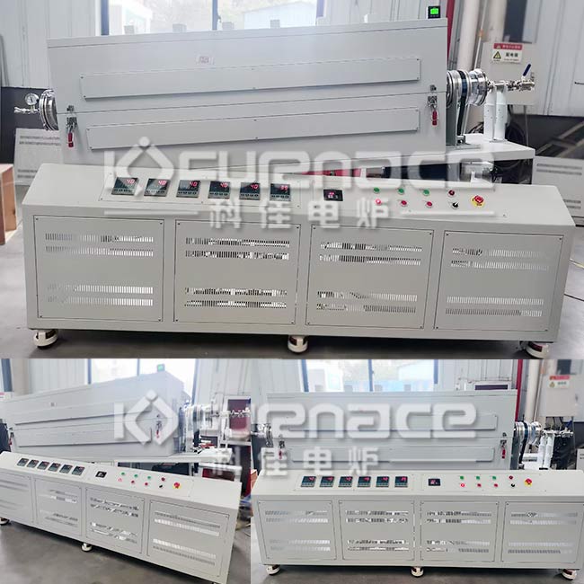 KJ-RT1000-166(1500) Six-temperature-zone rotary tube furnace