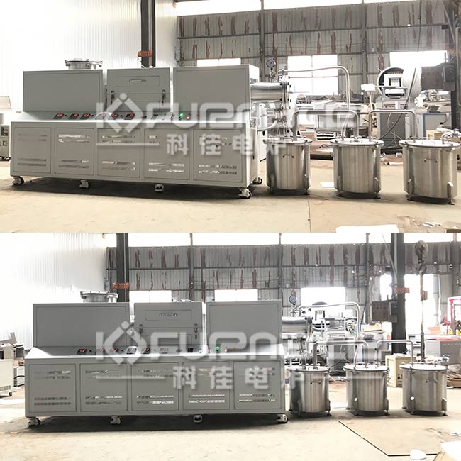 Sealed continuous feeding and discharging tube furnace