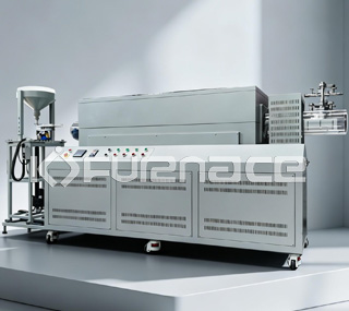 Unsealed atmosphere rotary tube furnace