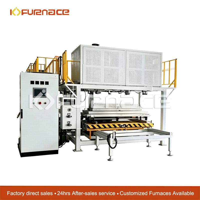 Split-type large touchscreen controlled hydraulic lifting furnace